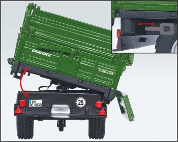 Wiking 1/32  077348 Brantner E 6035 Einachs-Dreiseitenkipper - OVP NEU       