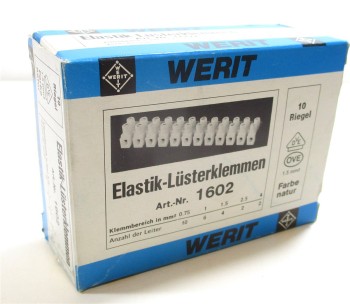 Werit 1602 Elastik-Lüsterklemmenreihe 1 Stück nature (Z58)