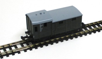Minitrix N Güterzugbegleitwagen grün o.OVP (1283K)