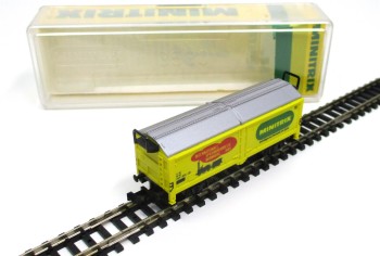 Spur N Minitrix 13530 Schiebedachwagen Sp.Messe 1985 DB OVP (5459K)