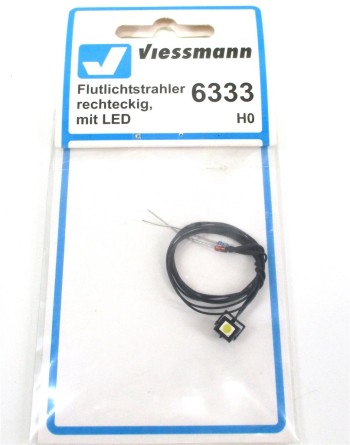 Spur HO Viessmann 6337 Flutlichtstrahler niedrig LED - OVP (6544k)