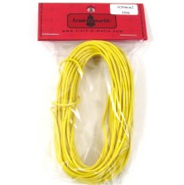 trainOmatic 1130404  feine Litze, Kabel 0.50 mm2 10m verdrillt, gelb (0,44€/m) - NEU