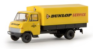 Brekina 1/87 37504 Hanomag-Henschel F 55 Pritsche Plane Dunlop - OVP NEU