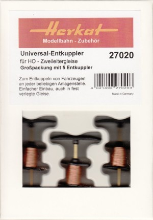 Herkat H0 Herkat 27020 Unterflurentkuppler H0 2-Leiter Gleis 5 Stück  - OVP NEU