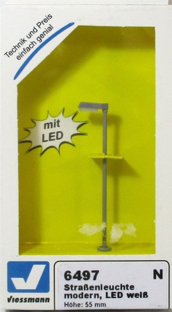 Viessmann 6497 N Straßenleuchte modern LED weiß OVP - NEU