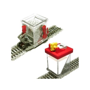 Proses [PBS-HO-03] Set HO/OO Schotterverteiler auf Rollen + Schotterkleber-Applikator mit Spritze - NEU