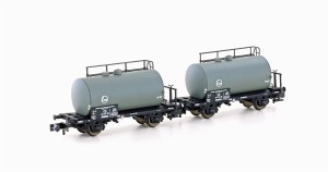 Hobbytrain N H24801 2er Set Leichtbau-Kesselwagen DB/EVA, Ep.III - NEU