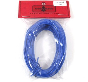 trainOmatic 1130407  feine Litze, Kabel 0.50 mm2 10m verdrillt, blau (0,44€/m) - NEU