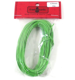 trainOmatic 1130408  feine Litze, Kabel 0.50 mm2 10m verdrillt, grün (0,44€/m) - NEU