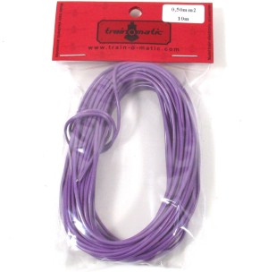 trainOmatic 1130409  feine Litze, Kabel 0.50 mm2 10m verdrillt, violett (0,44€/m) - NEU