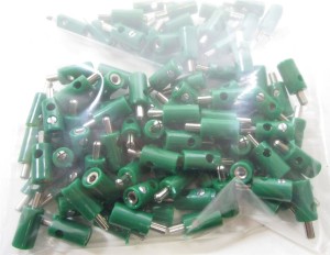 Schneider Z-H0 4066  Stecker mit Querloch grün (100 Stk) - NEU