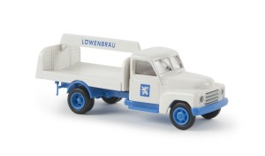 Brekina 1/87 37122 Hanomag L 28 Getränkeaufbau "Löwenbräu" - OVP NEU (L426) (X)