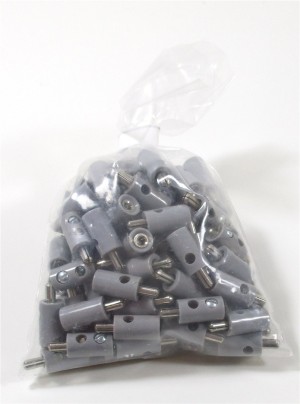 Schneider Z-H0 4065  Stecker mit Querloch grau (100 Stk) - NEU