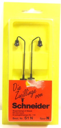 Schneider N S1 N Bogenleuchte schwarz 2er Set - OVP  (Z178/18)