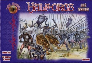 ALLIANCE 1:72 ALL72015 Half-Orcs pikemen, set 1