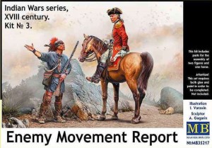 Master Box Ltd. 1:35 35217 Enemy Movement Report. Indian Wars Series, XVIII century. Kit No. 3
