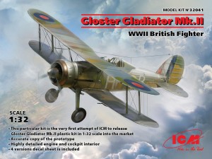 ICM 1:32 32041 Gloster Gladiator Mk.II, WWII British Fighter