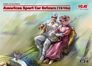 ICM 1:24 24014 American Sport Car Drivers(1910s)(1 male 1 female figures)