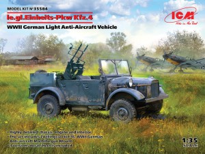 ICM 1:35 35584 le.gl.Einheitz-Pkw Kfz.4, WWII German Light Anti-Aircraft Vehicle
