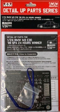 NUNU-BEEMAX 1:24 NE24008 BMW M3 E30 '88 SPA 24 hours Winner, Detail UP Parts