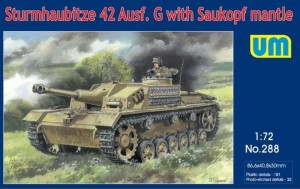 Unimodels 1:72 UM288 Sturmhaubitze 42 Auf.G w. Saukopf mantle