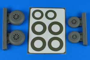 Aires 1:48 4849 A-26B/C (B-26B/C) Invader wheels & paint masks late - diamond pattern for ICM