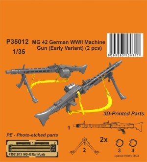 CMK 1:35 129-P35012 MG 42 German WWII Machine Gun (Early Variant) 1/35