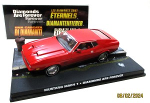 Modellauto 1:43 GE Fabbri James Bond 007 Mustang Mach1 OVP (957h)