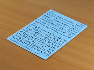 Matho Models  80013 Decal Letters (lowercase) - black, 4-5mm