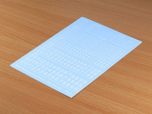 Matho Models  80003 Decal Numbers - small, white, type 1