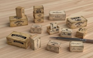 Matho Models 1:35 35131 Wooden Crates: liquors