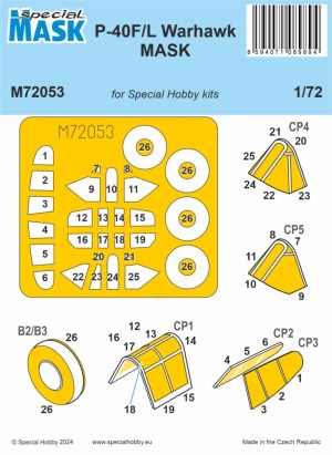 Special Hobby 1:72 100-M72053 P-40F/L Warhawk MASK