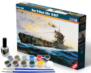 Mistercraft 1:400 SD-290 Das U-Boot VIIC   U-617  START SET