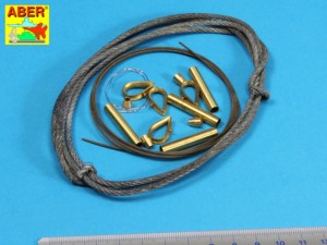 Aber Models 1:16 16030 Tow cables & track cable with brackets used on Tiger I, King Tiger & Panther