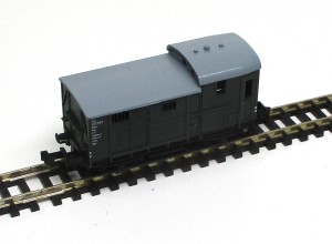 Minitrix N Güterzugbegleitwagen grün o.OVP (1283K)