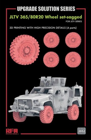 Rye Field Model 1:35 2052 Wheel set-sagged for JLTV (3D printed?Total 4 wheels)