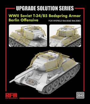 Rye Field Model 1:35 2043 WWII Soviet T-34/85 Bedspring Armor (Berlin Offensive) for 5083