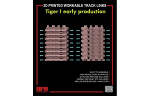 Rye Field Model 1:35 2029 3D printed  Workable track links for Tiger I early