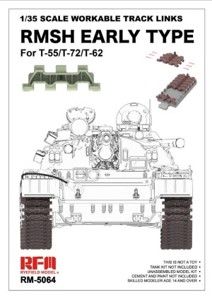 Rye Field Model 1:35 5064 1/35 Scale Workable Track Links RMSH Early Type For T-55/72/62