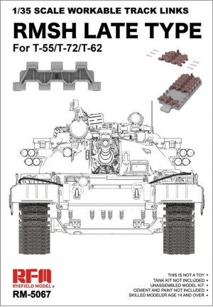 Rye Field Model 1:35 5067 1/35 Scale Workable Track Links RMSH Late Type For T-55/72/62