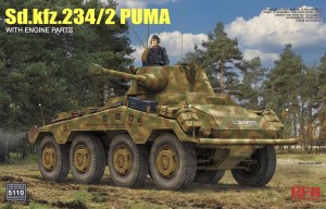 Rye Field Model 1:35 5110 Sd.kfz 234/2 Puma w/ Engine Parts
