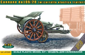 ACE 1:72 ACE72595 Italian 105/28 field cannon with trailer
