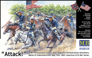 Master Box Ltd. 1:35 3550 8th Pennsylv. cavalry,Battle o.Chancello