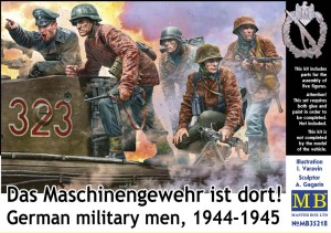 Master Box Ltd. 1:35 35218 German military men, 1944-1945. Das Maschinengewehr ist dort!