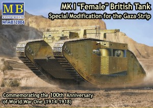 Master Box Ltd. 1:72 72004 Mk I Female British tank,Specila modific