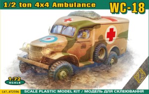 ACE 1:72 ACE72596 WC-18 1/2 ton 4x4 Ambulance truck