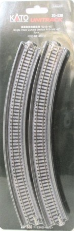 Spur N Kato 20-530 Unitrack Gleis Viadukt gebogen R348mm 45° 2x OVP  (3229)