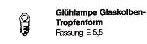 Schneider Z-H0 3033  Glühlampe Glaskolben E5,5 Tropfenform 19V - Ersatzteil