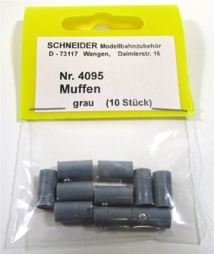 Schneider Z-H0 4095  Muffen grau (10 Stk) - NEU