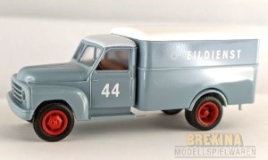 Brekina 1/87 93721 Hanomag L 28 Koffer Eildienst Wagennummer 44 blaugraue Spedition,  - NEU